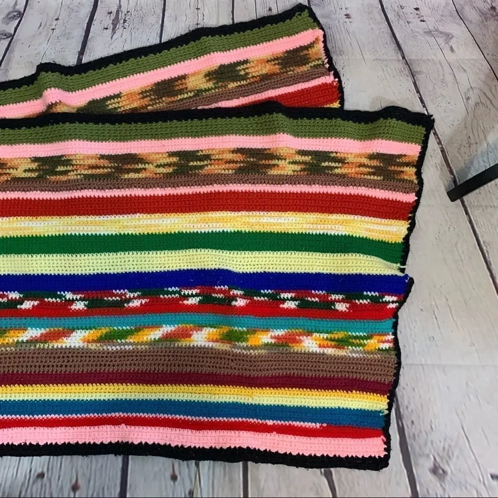 Handmade lap afghan 27 inches by 76 inches